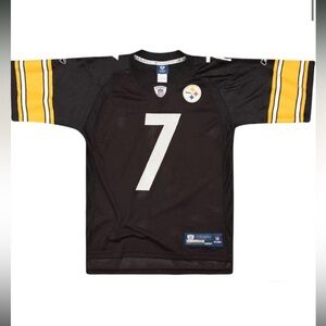 VINTAGE 2008-11 Pittsburgh Steelers Roethlisberger #7 Reebok On Field Jersey med